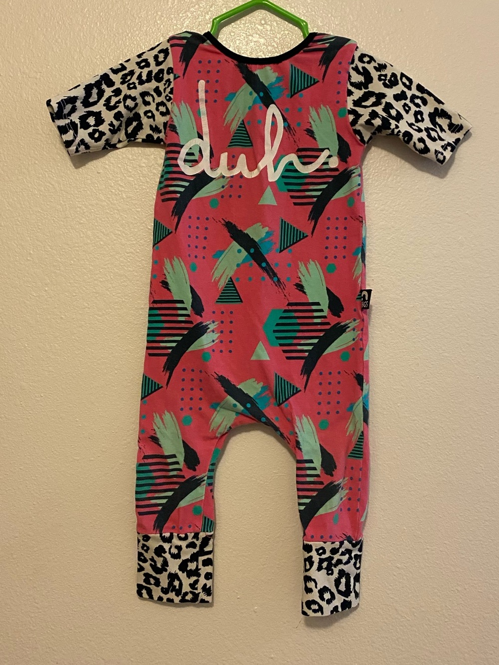Rags to Raches Kids Pink Graphic One-Piece Romper